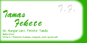 tamas fekete business card